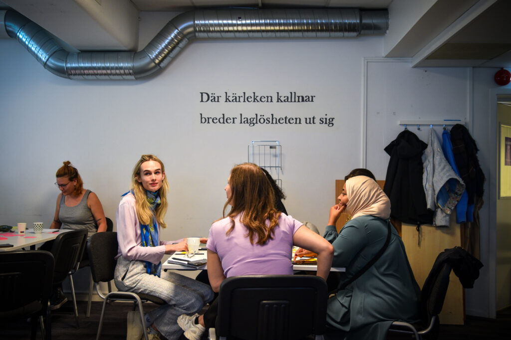 Deltagare från Tro på Dig under workshop